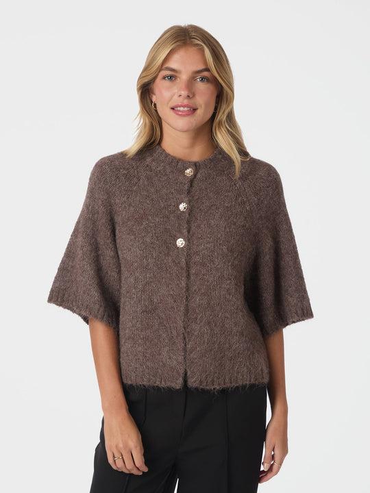 Benuta Fluffy Knit Cardigan Light Brown