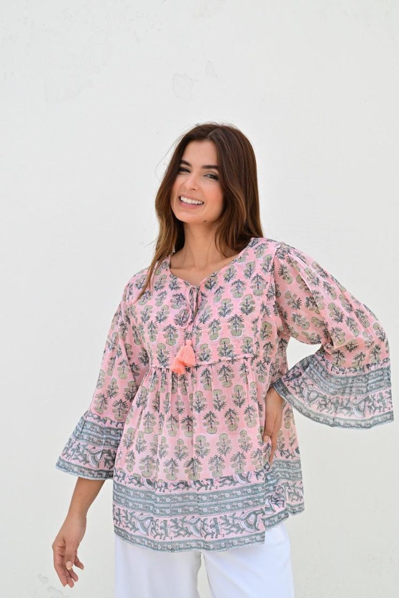 Love Shack Avignon bluse powder pink