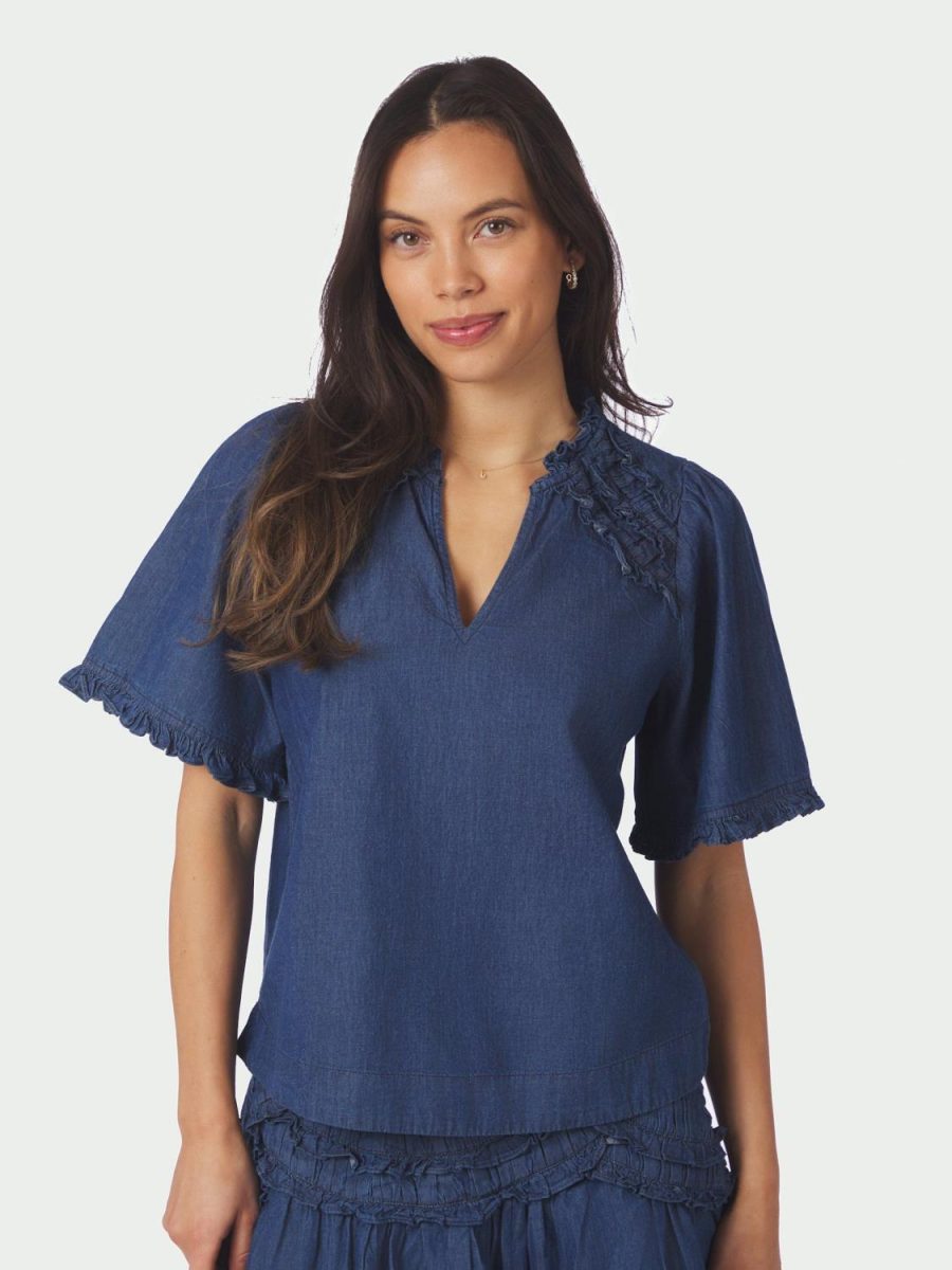 Wendia Denim Blouse Blue