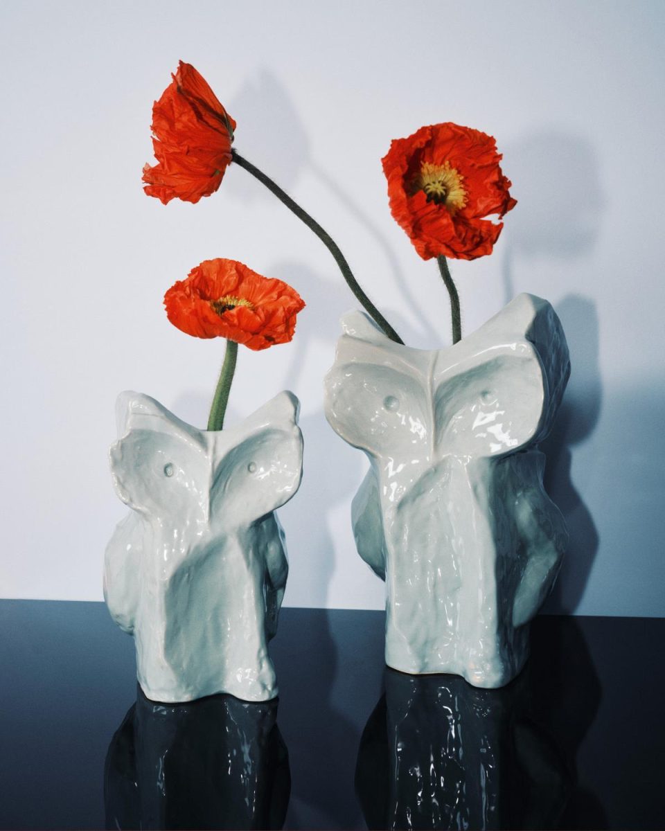 Owl vase S light blue After Midnight
