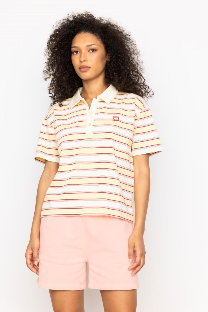 Evelyn Polo Tee Sunny Stripe