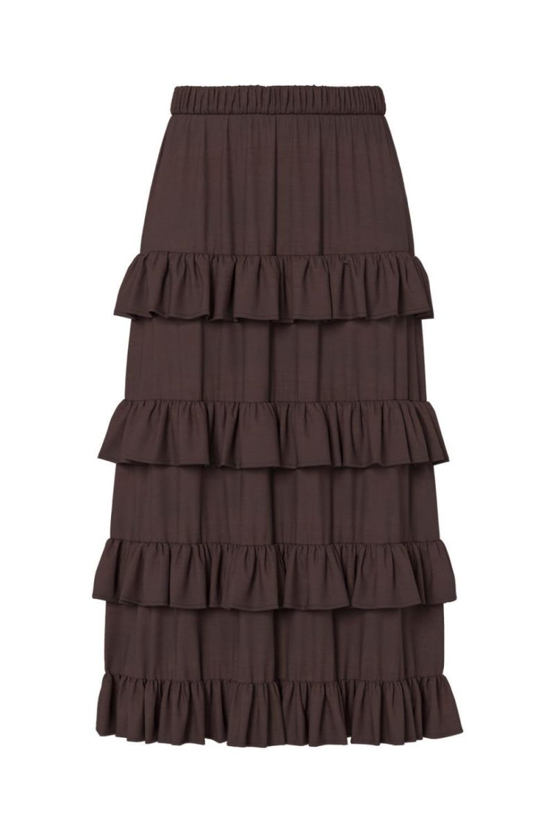 Yaswima HW Ankle Skirt S Coffee Bean