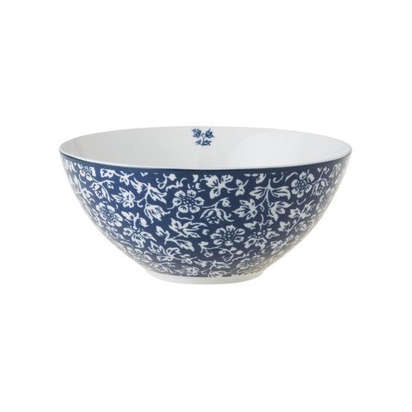 Bolle 16 cm Laura Ashley Sweet Allysum blå / hvit porselen