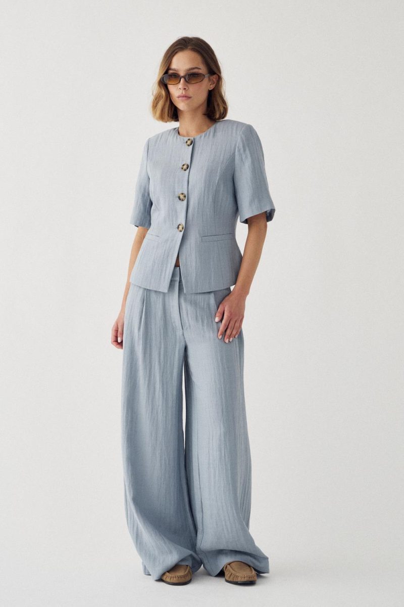N-Kazia MW Pants Dove Blue