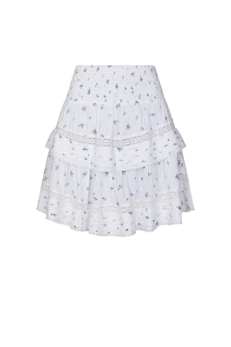 Kenia Flower Dobby Skirt Blue Flower