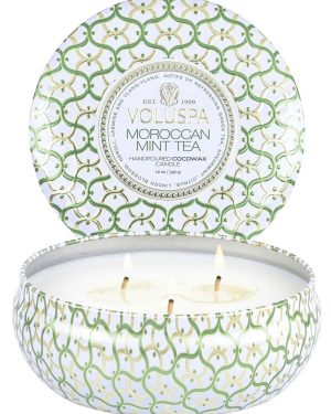 3 Wick Tin Candle 40 timer - Moroccan Mint Tea