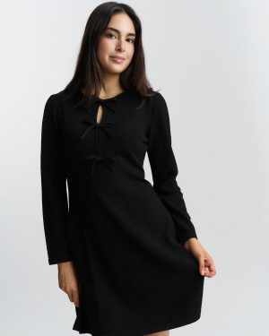 Dora merino dress Black
