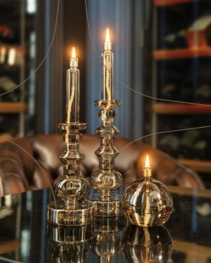 Peri Living Oljelampe Candleholder Medium Champagne