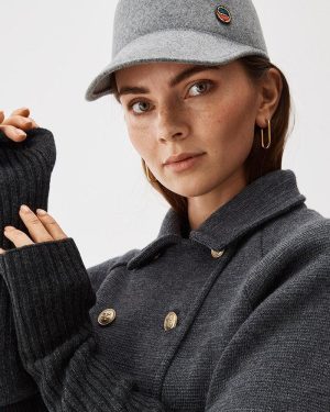 TRISHIA Tovet Cap - Gråmelert