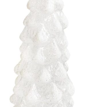 Tre i glass hvit 26 cm