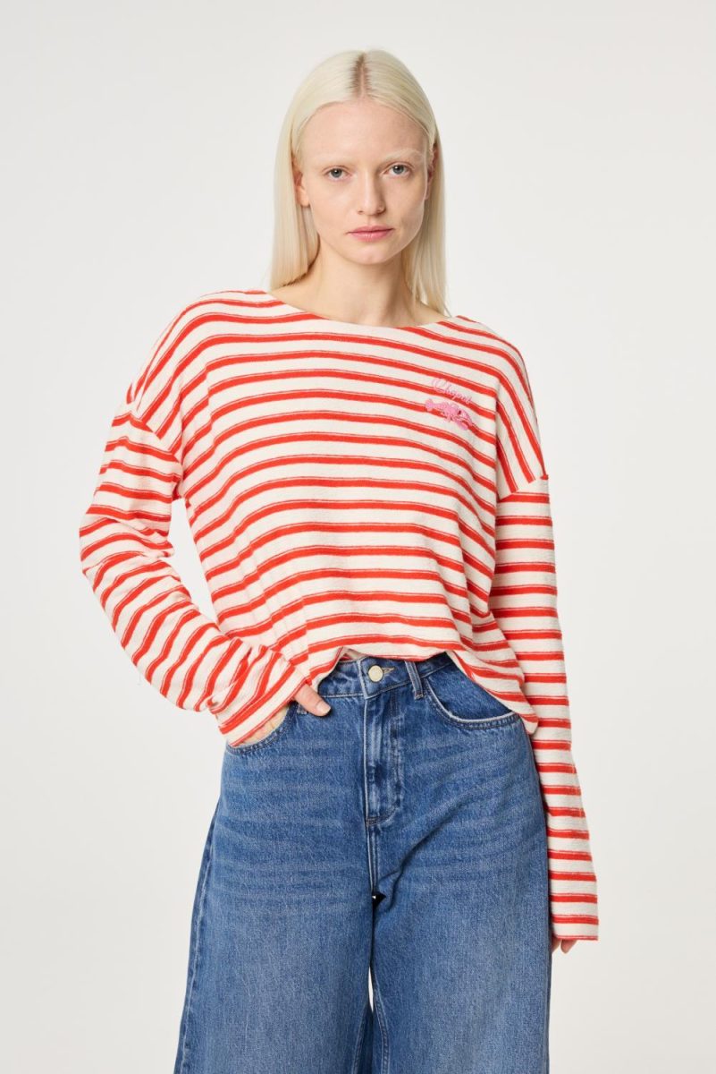 Celina Top Cozy White Tangerin Tango