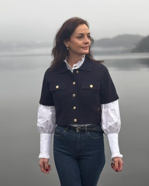 Valerie Solid Jacket - Marine