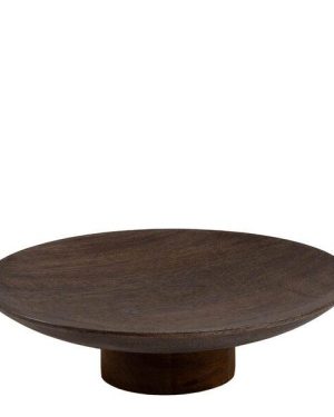 Søgne fat på stedt akasie tre rustic brown small