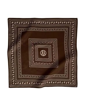 Paisley Scarf Cream & Mocha Moousse 50cm