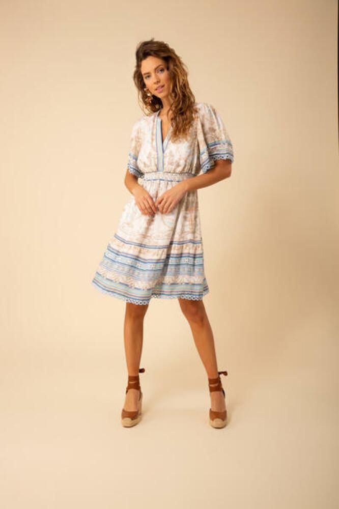 Callie Linen Dress - Light Blue