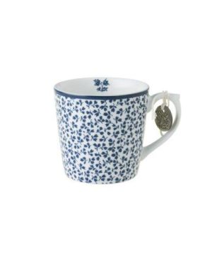 Krus lite Floris Laura Ashley blå / hvit porselen