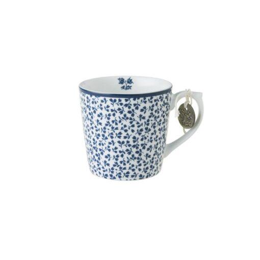 Krus lite Floris Laura Ashley blå / hvit porselen