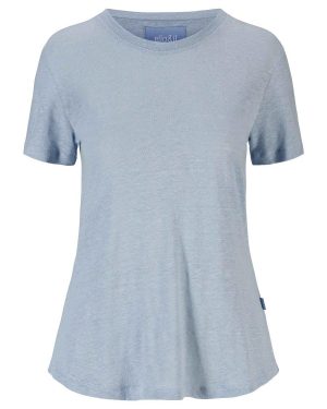 Jane Linen Tee - Kentucky Blue
