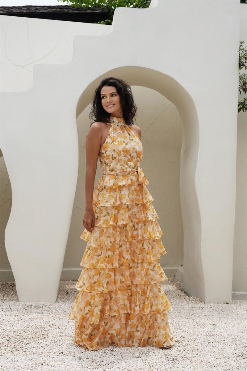Angel Maxi Halterneck Dress Sunlit