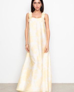 Zaha Dress Yellow Floral