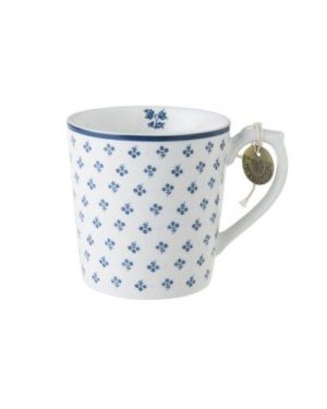 Krus Stort Laura Ashley Petit Fleur blå / hvit porselen