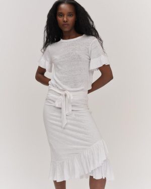 Lara Linen Tee White