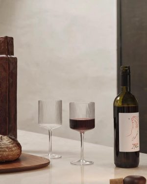 Ripple Red Wine Glasses - Clear