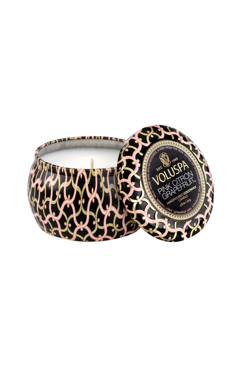 Mini Tin Candle 25 timer Pink Sitron/Grapefruit