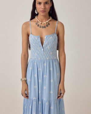 Sunny Etta Sleeveless Dress Sky Blue