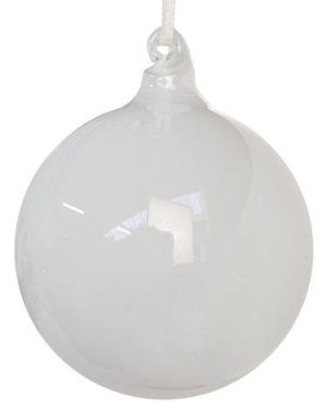 Glass ball opal white 8cm