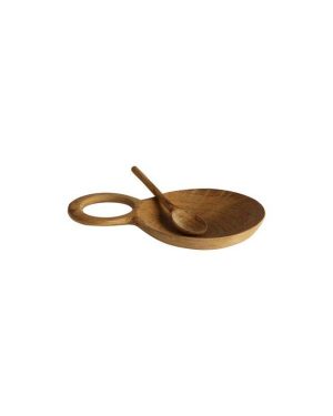 Nusa Salt bowl W/spoon teak ø 8cm