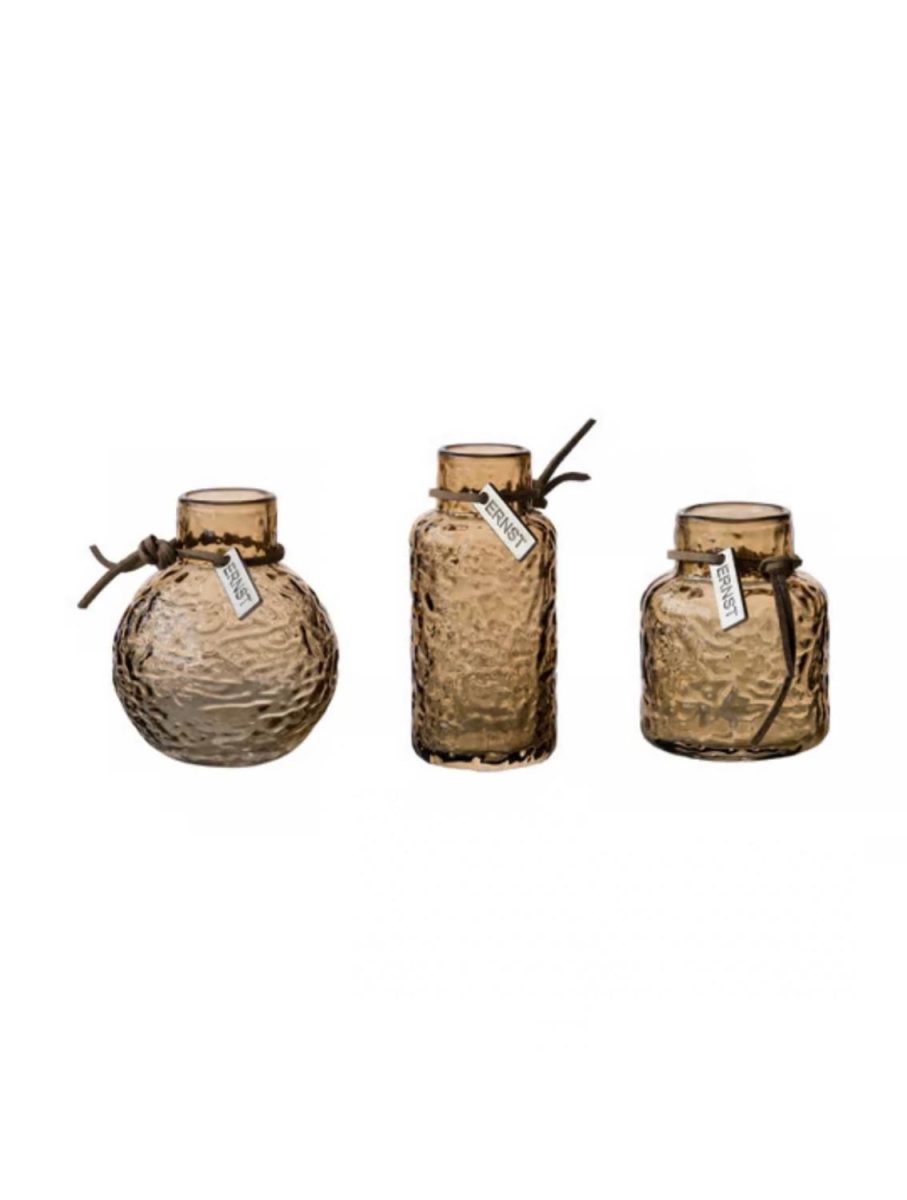 Glassvaser Mønstrete 3 - pack