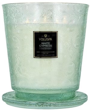 Boxed 3 wick Candle w.lid - White Sypress