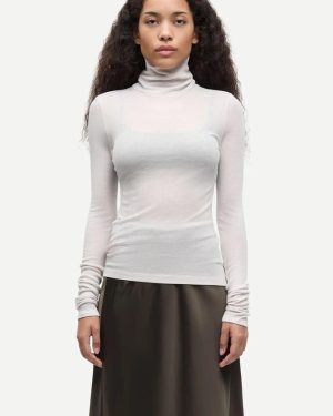 Sasonnet LS t-neck - Pumice Stone