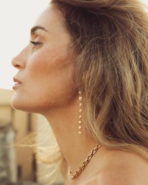 The Long Pebble Earrings Gold