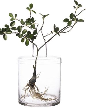 Vase m/lokk d21 h26,5 cm