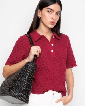Gwen Knit Tee Berry
