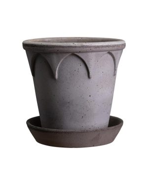 Potte - Elizabeth m/skål Grå 21 cm