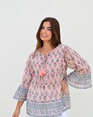 Love Shack Avignon bluse powder pink