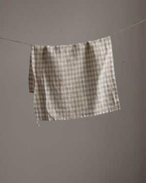 Kjøkkenhåndkle - 50x70cm Lin Gingham Natural