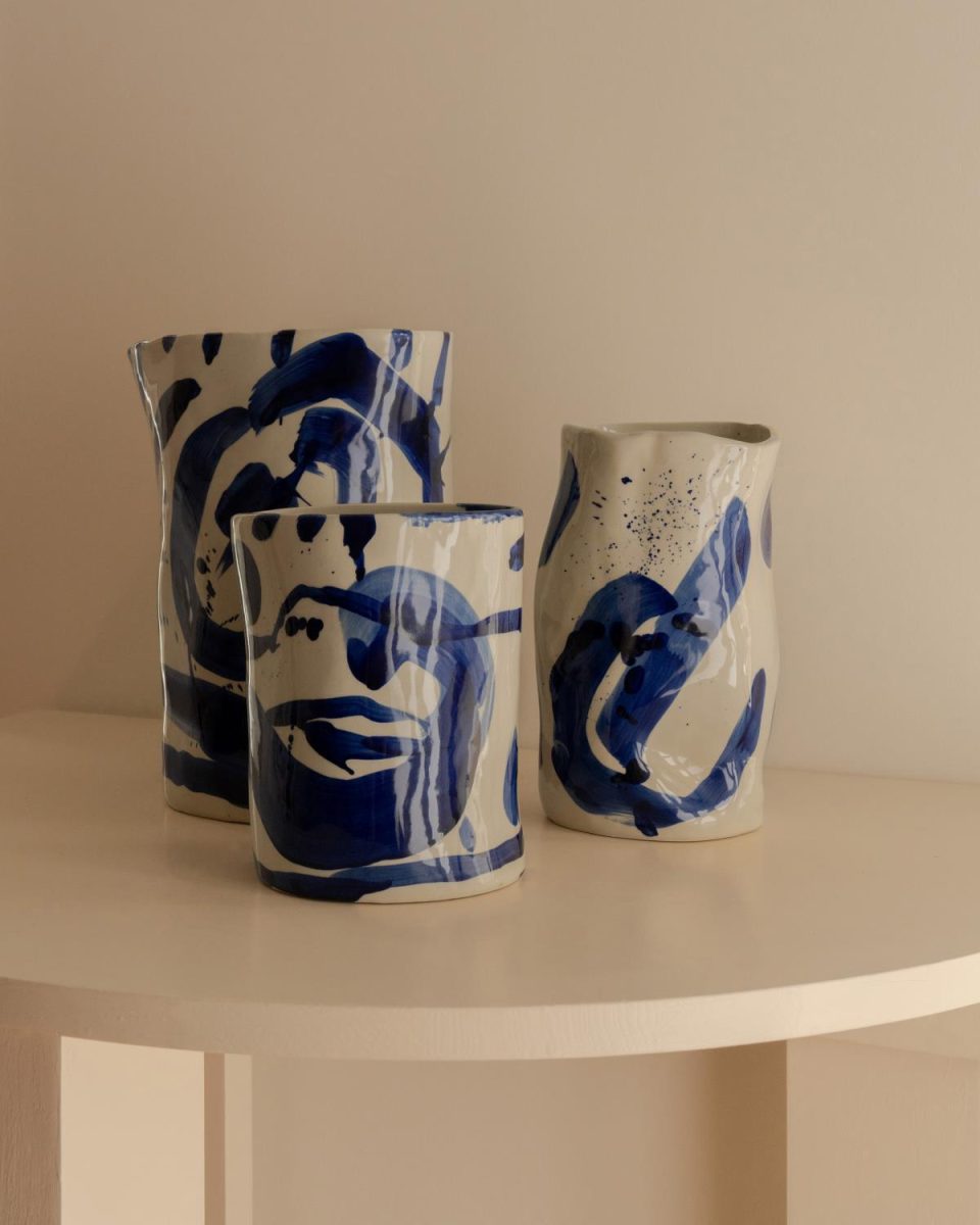 VASE L BLUE SOPHIA