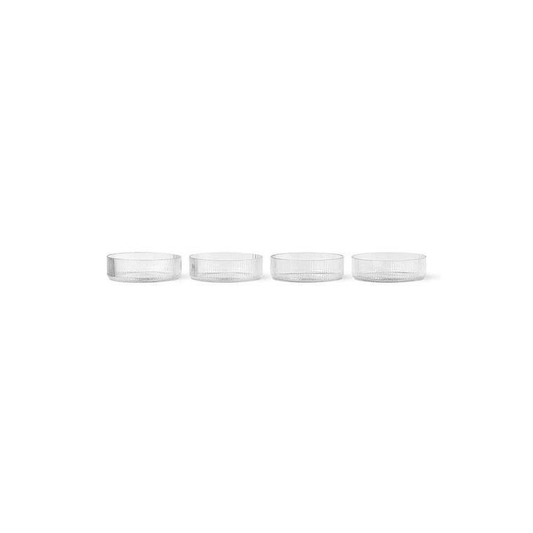 Ripple Serwing Bowls Clear
