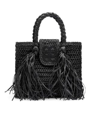 Sigrid Straw Bag Black