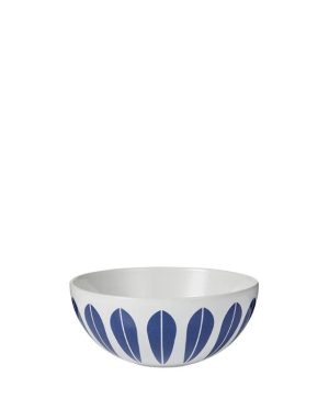 Lotus Bowl Small White / Dark Blue