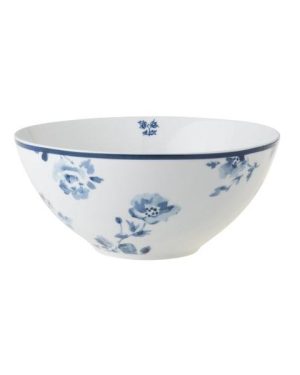 Bolle 16 cm Laura Ashley Chinese Rose blå / hvit porselen