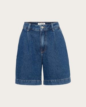 Jason Shorts Washed Dark Blue