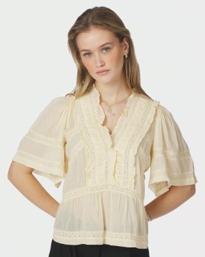 Evienne S Voile Top Butter Yellow