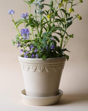 Potte - Københavner Glasert m/skål Sandstone 16 cm