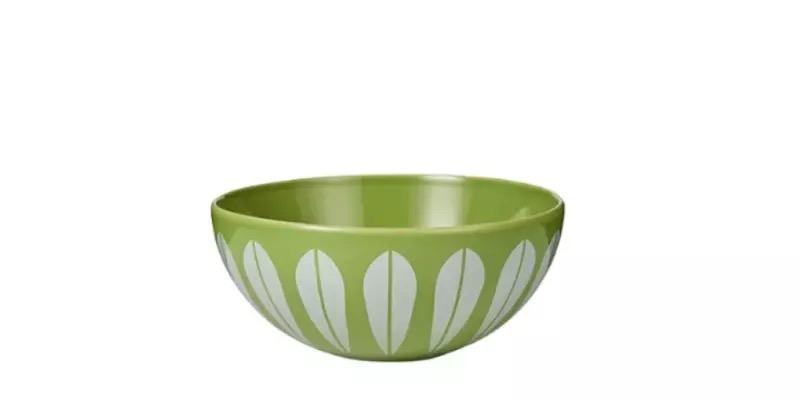 Lotus Bowl Small Green / White