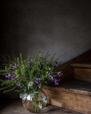 Glassvase rund d 21 h 22